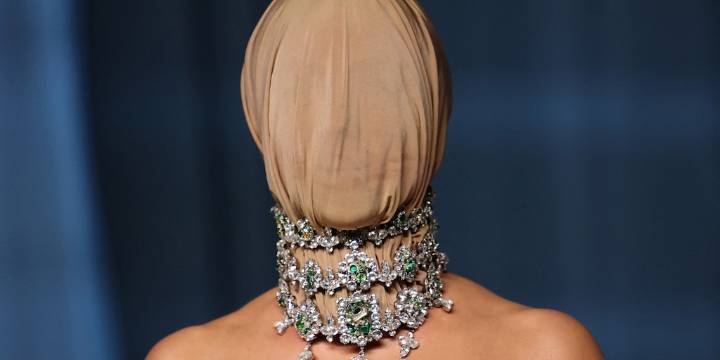 El audaz y enigmático look de Kim Kardashian que marcó la Academy Museum Gala en Los Ángeles