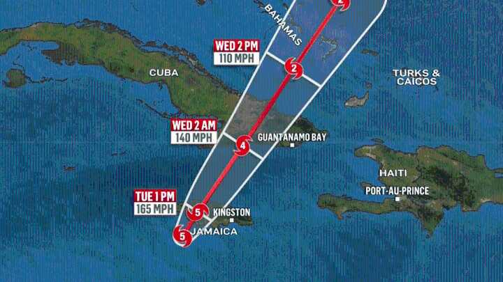 Huracán Melissa en el Caribe: sigue su trayectoria en tiempo real