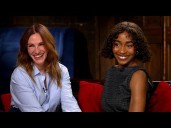 Julia Roberts and Ayo Edebiri discuss their new thriller "After the Hunt"