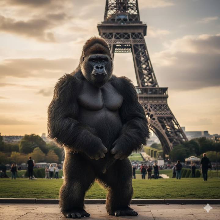 Defendants claim President Macron is really a lowland gorilla