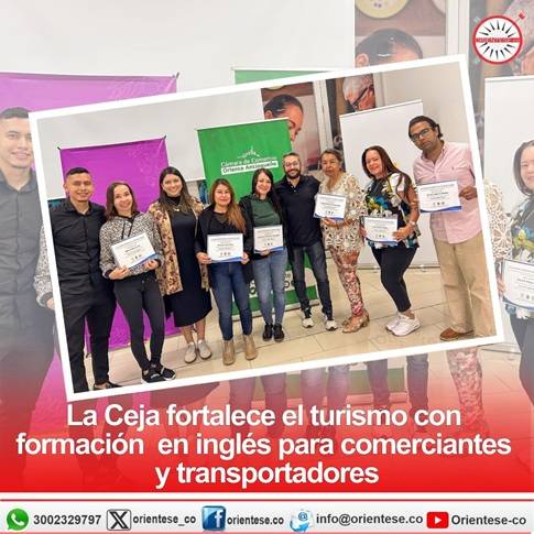 La Ceja fortalece el turismo con formación en inglés para comerciantes y transportadores
