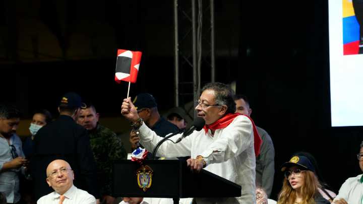 Presidente Gustavo Petro da discurso en clave electoral desde Tolima: 'Póngame el que sea, que lo barro’