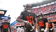 Quinshon Judkins' 3-TD day helps Browns run past Dolphins