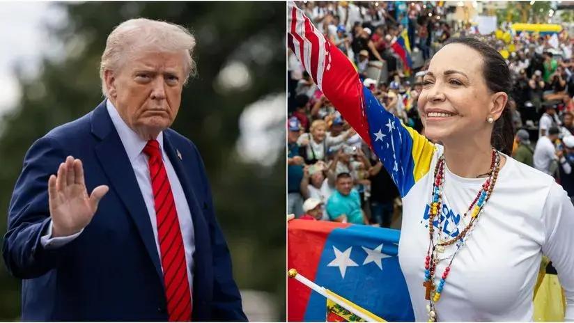 Donald Trump dice que María Corina Machado fue "muy amable" al dedicarle el Nobel de la Paz