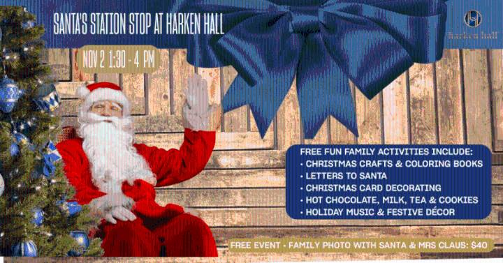 Harken Hall to Kick Off the Holiday Season with Santa’s Station Stop