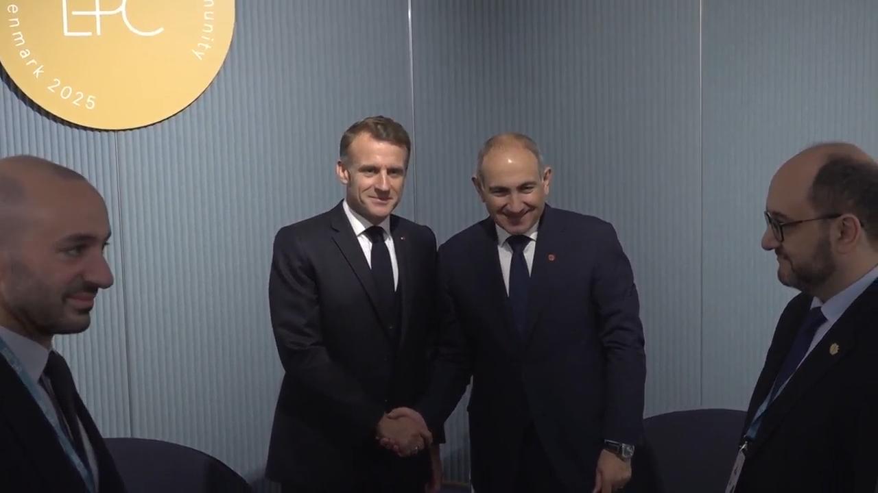 Macron meets Armenian PM Pashinyan at European summit in Copenhagen
