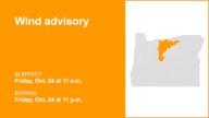 Wind advisory for Oregon until Friday night – gusts could peak at 50 mph