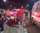 Un motociclista resultó herido al chocar con una camioneta en uno de los accesos a Alberdi