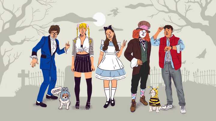 Halloween costumes through the years