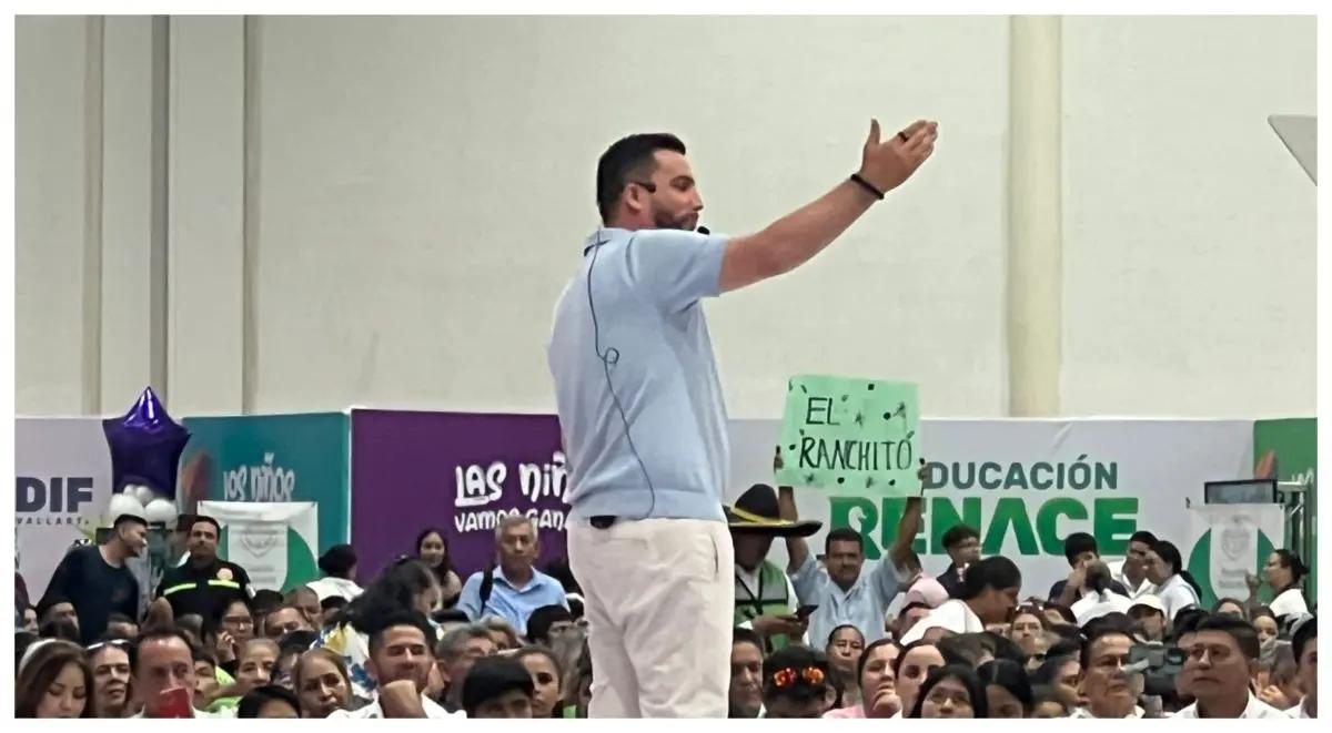 Con niños estudiantes arranca el I Informe del alcalde Munguía