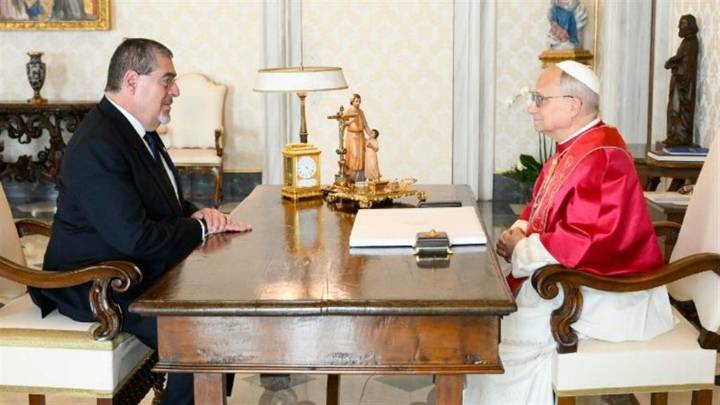 Papa León XIV recibió en audiencia al presidente de Guatemala (+Fotos)