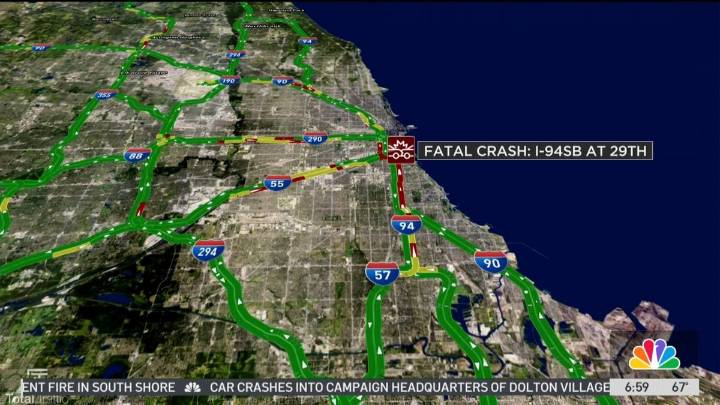 Dan Ryan Expressway driver killed after ‘large object’ hits car