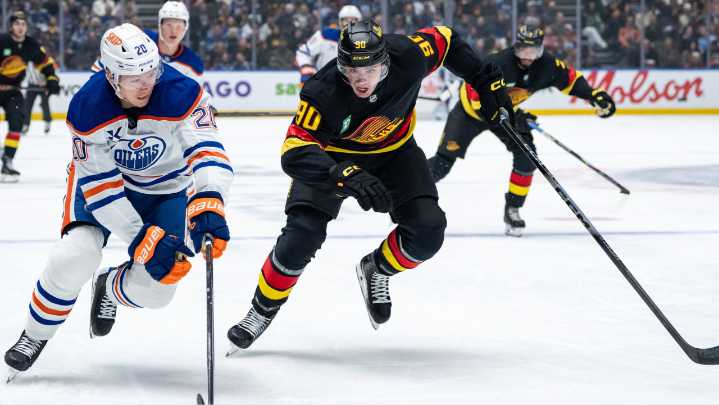 Canucks D Victor Mancini exits early vs. Oilers