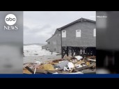 Storm-driven surf topples NC homes as hurricanes churn off East Coast