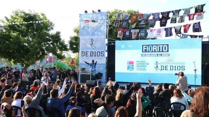 Lomas de Zamora celebró a Diego Maradona: las fotos