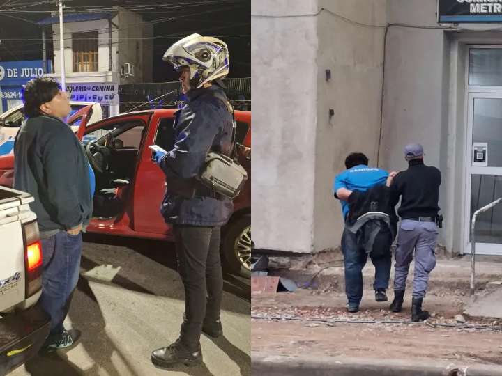 Conductor alcoholizado atacó con un cuchillo a inspectores y policías durante un control