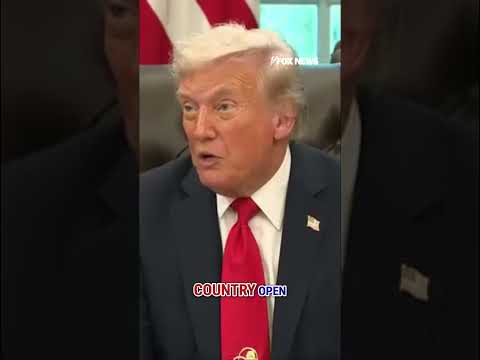 Trump says he will meet with Dems once they vote to reopen the government #shorts #donaldtrump #usa