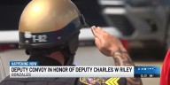 Deputy convoy in honor of Deputy Charles Riley