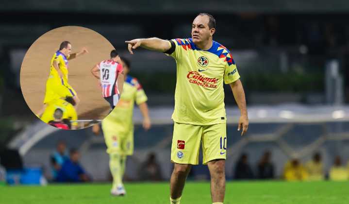 ¡Se calentó! Cuauhtémoc Blanco ‘agrede’ al “Venado” Medina en un partido de América vs Chivas