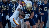 Akron Zips football players react to first MAC win in 2025. Video