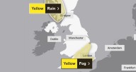 Full list of UK areas affected by today’s three-hour weather alert as Met Office warns of ‘travel disruption’