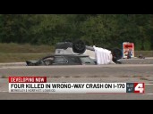 4 dead after wrong-way driver causes crash on I