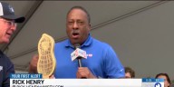 Rick prepares for the boiled peanut eating contest