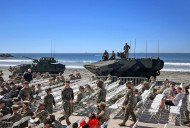 Live artillery fired across I-5 during amphibious assault landing at Camp Pendleton