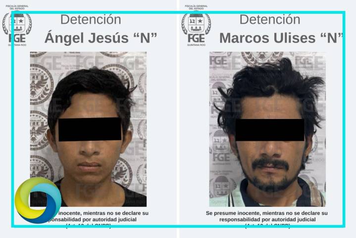 Detienen a dos presuntos extorsionadores en Cancún