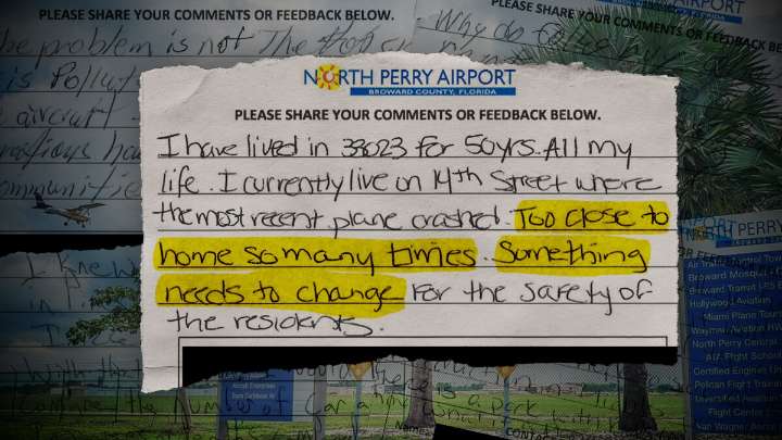 Read what Pembroke Pines residents wrote at town hall about North Perry plane crashes