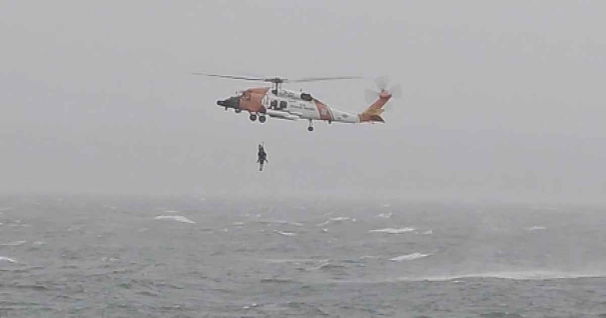 Video shows Coast Guard rescue man from water off Cape Cod
