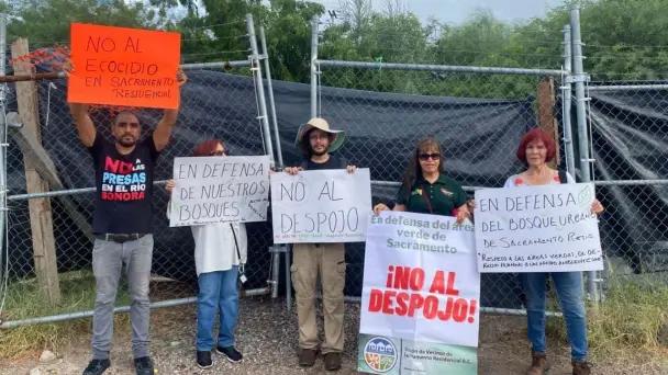 '"No al ecocidio": Se manifiestan en Sacramento Residencial