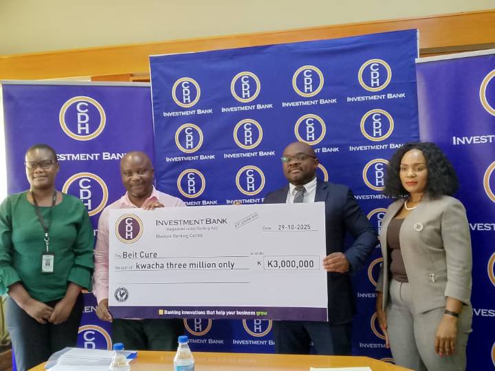 CDH Investment Bank donates MK3 million to Beit Cure Children Hospital