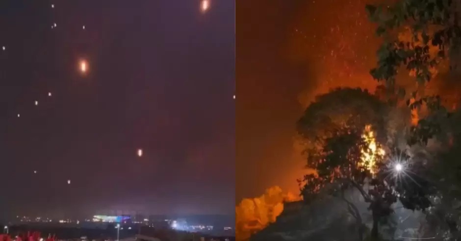 “Lluvia de fuego”: Show de fuegos artificiales con drones causa incendio en China