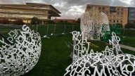 Crews dismantle 'Nomade' in Des Moines for major art upgrade