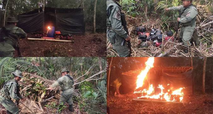 FANB arrasa con campamento minero en Amazonas: ¡Impactante golpe al tráfico ilegal!