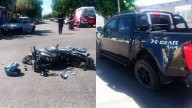 Un joven en moto quedó internado tras chocar contra una camioneta