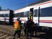 Seis heridos leves tras el descarrilamiento de un tren de Cercanías en San Fernando de Henares (Madrid)