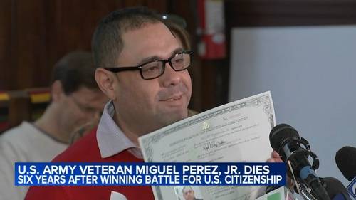 US Army Veteran Miguel Perez Jr. dies 6 years after winning battle for US citizenship