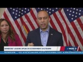 Democratic leaders speak on the government shutdown