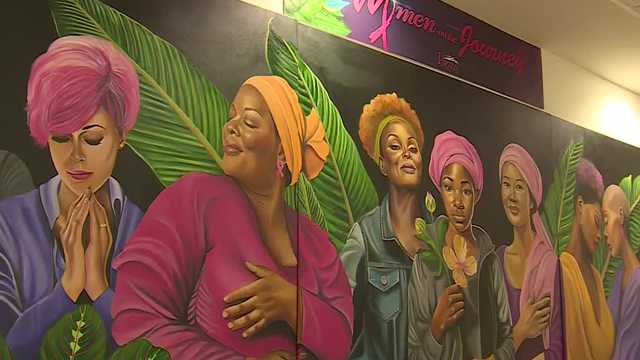 Jefferson County Courthouse displays mural for breast cancer awareness