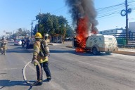 Camión blindado de Tecnoval se incendia en Monclova; no hay heridos ni pérdida de valores