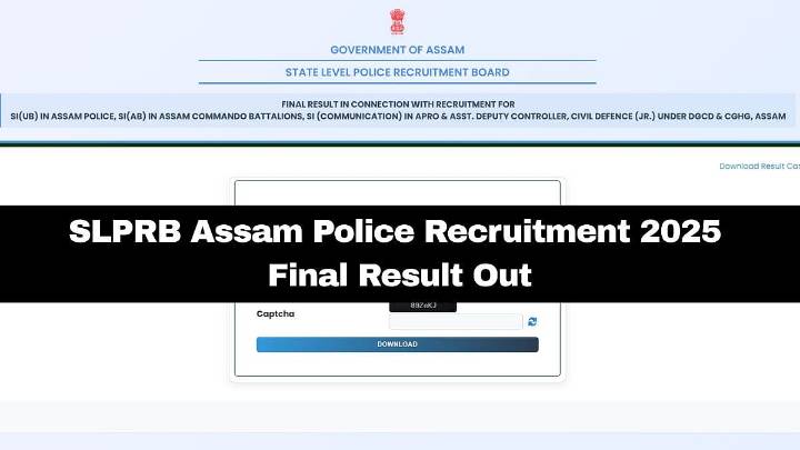 SLPRB Assam Police Recruitment 2025: Final Result For Various Posts Released; Here's How To Check