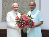 PM Modi calls on V-P CP Radhakrishnan, exchanges deepawali greeti