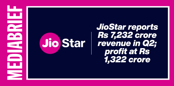 JioStar reports Rs 7,232 crore revenue in Q2FY26; profit at Rs 1,322 crore