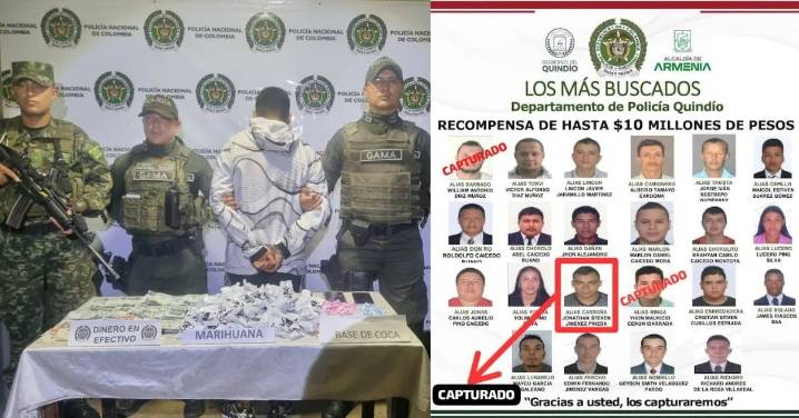 Alias “Carroña”, uno de los más buscados del Quindío, fue capturado en pleno barrio Buenos Aires de Armenia