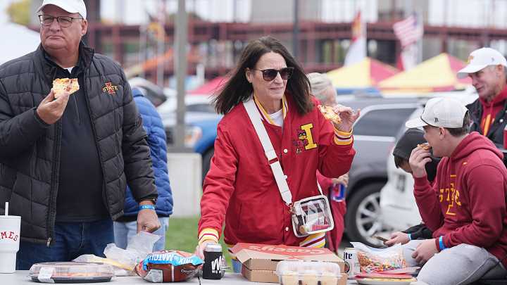 Cyclones fans tailgate before Iowa State vs BYU football game in Ames