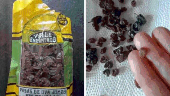 Prohíben la venta de una marca de pasas de uva porque encontraron una piedra...