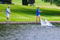 William R. Mason Regional Park has miles of trails and a lake for (mini) yacht sailing