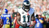 Eagles’ A.J. Brown already has more catches vs. Broncos than he did in Week 4